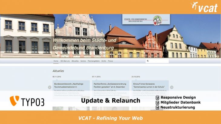 TYPO3 Update Städte- und Gemeindebund Brandenburg