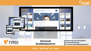 Intranet auf TYPO3-CMS und Touchscreen-Fernsehern