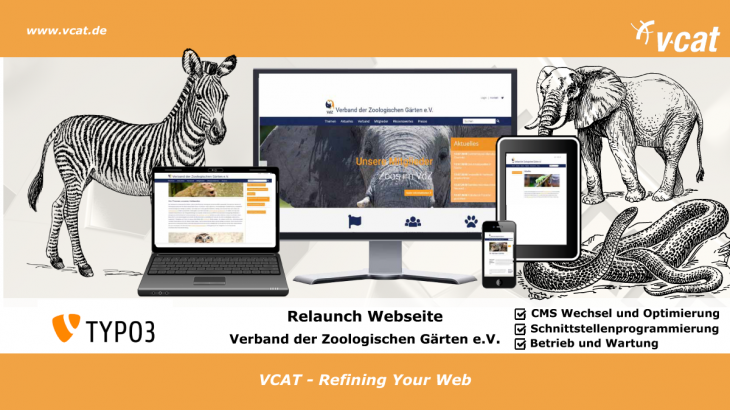 TYPO3 Relaunch Verband der Zoologischen Gärten e.V. Berlin