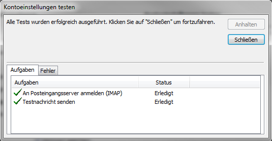 E-Mail-Konto einrichten - MS Outlook 2010 - Schritt 9