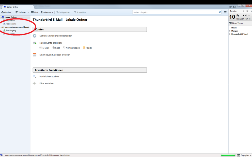 E-Mail-Konto einrichten - Thunderbird - Schritt 6