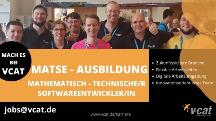 Dein Sprungbrett in die Tech-Welt: Ausbildung zum Mathematisch-Technischen Softwareentwickler (MaTSE) (m/w/d) bei VCAT!